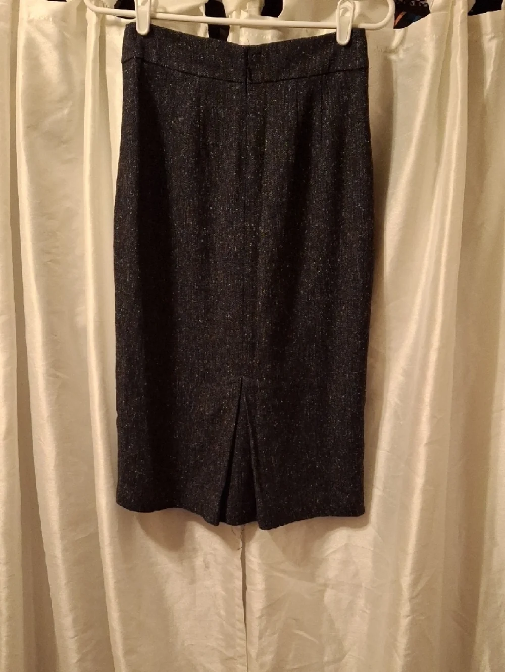 T Tahari Dark Charcoal Tweed Pencil Skirt